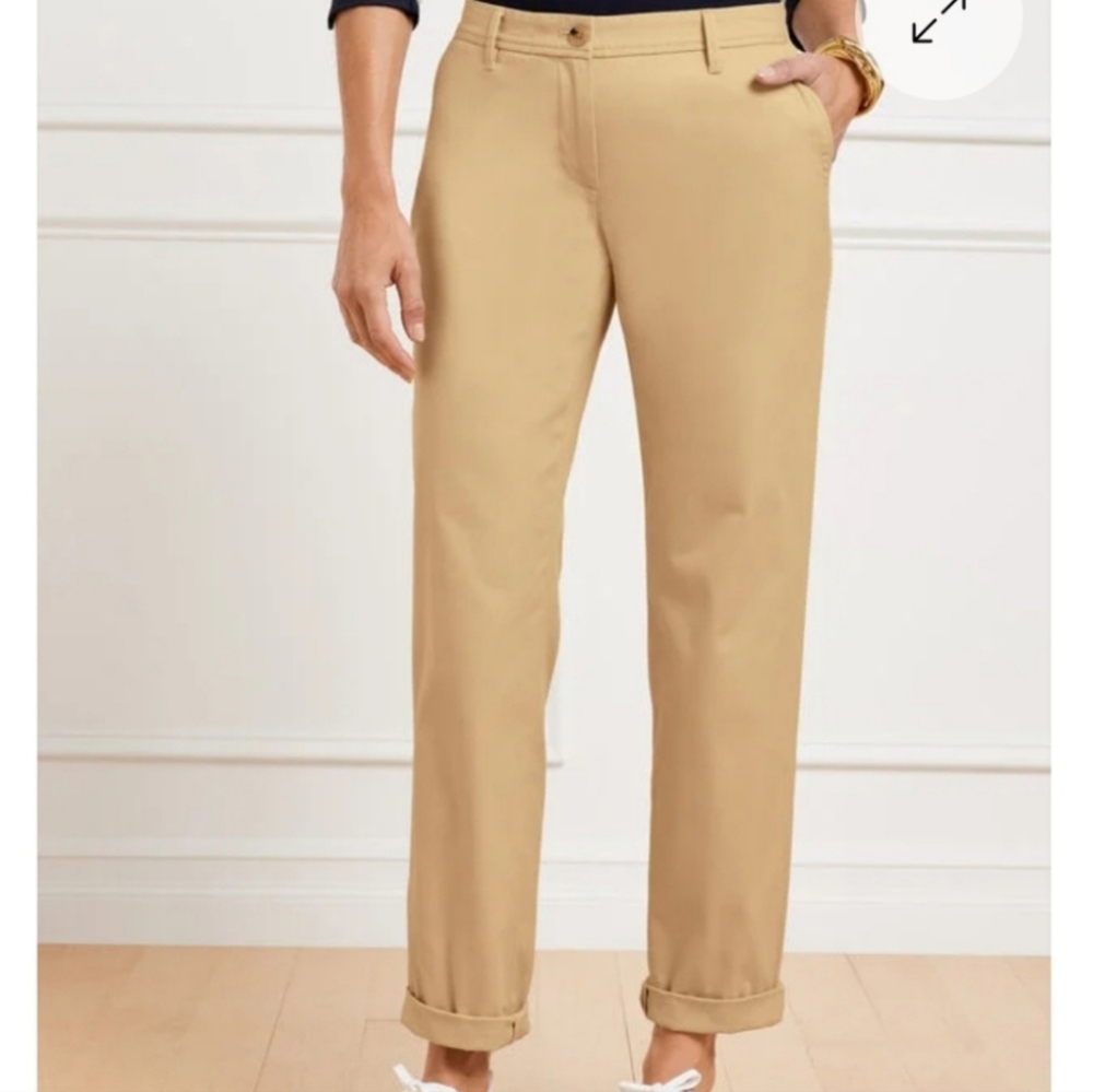 NWT TALBOTS Size 10P Relaxed Chino Pant in Sand Castle